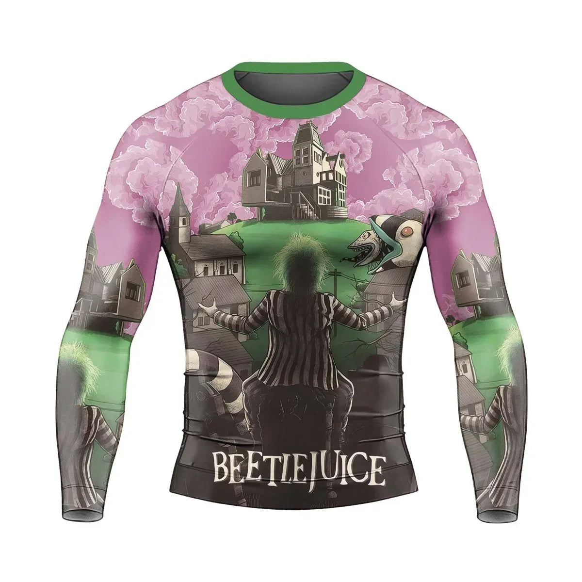 Sandworm Beetlejuice Men's Long Sleeve Rash Guard