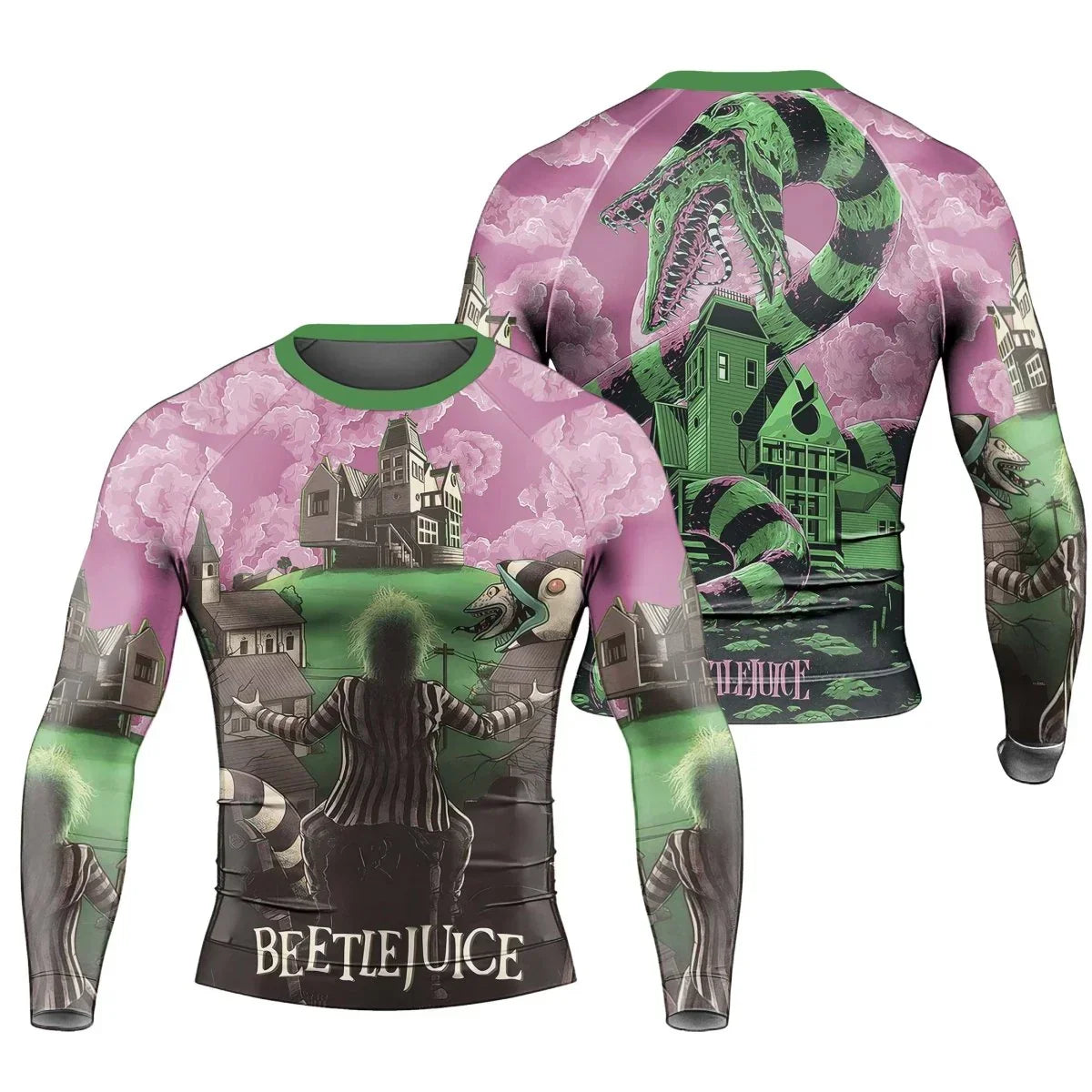 Sandworm Beetlejuice Men's Long Sleeve Rash Guard