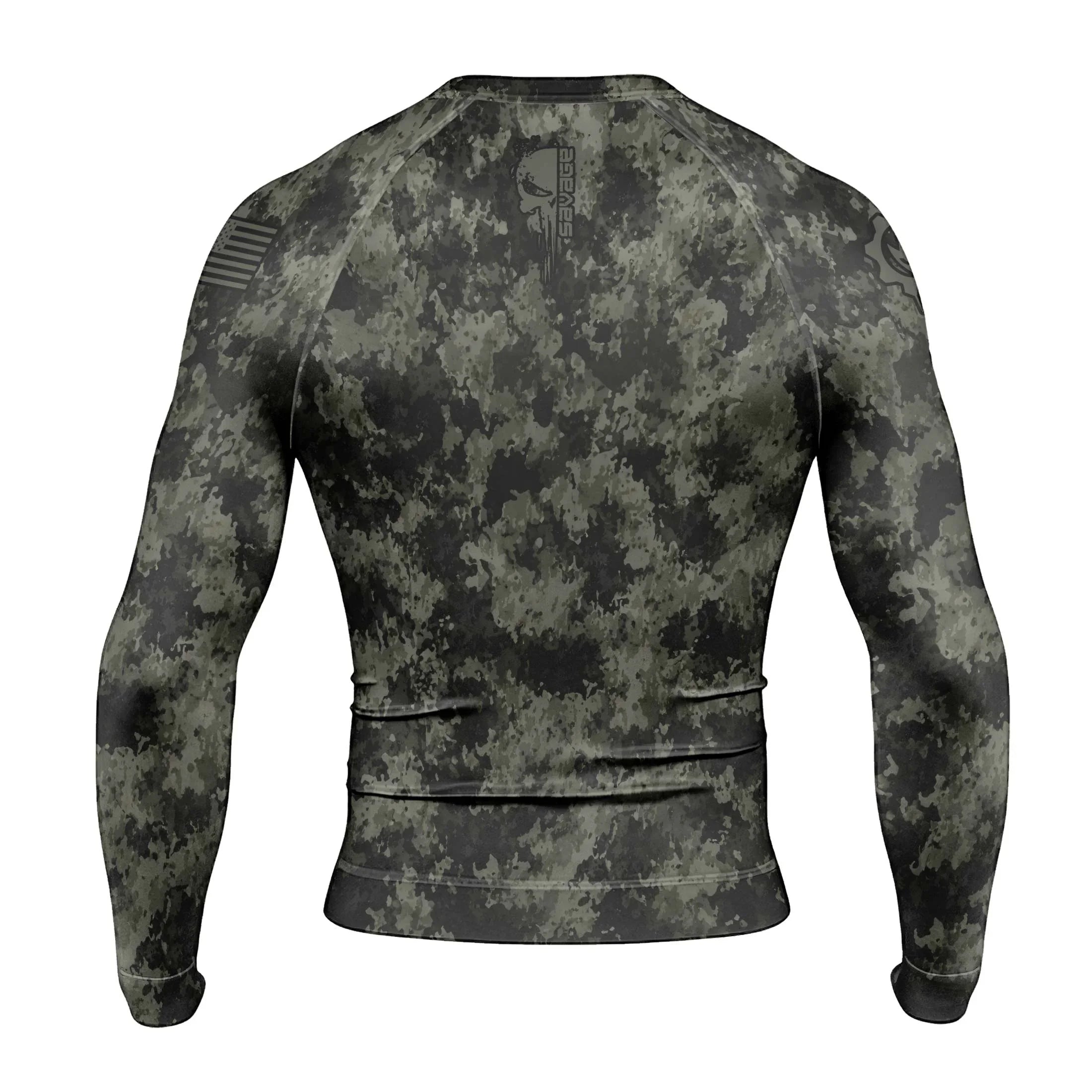Savage Skull Men's Long Sleeve Rash Guard