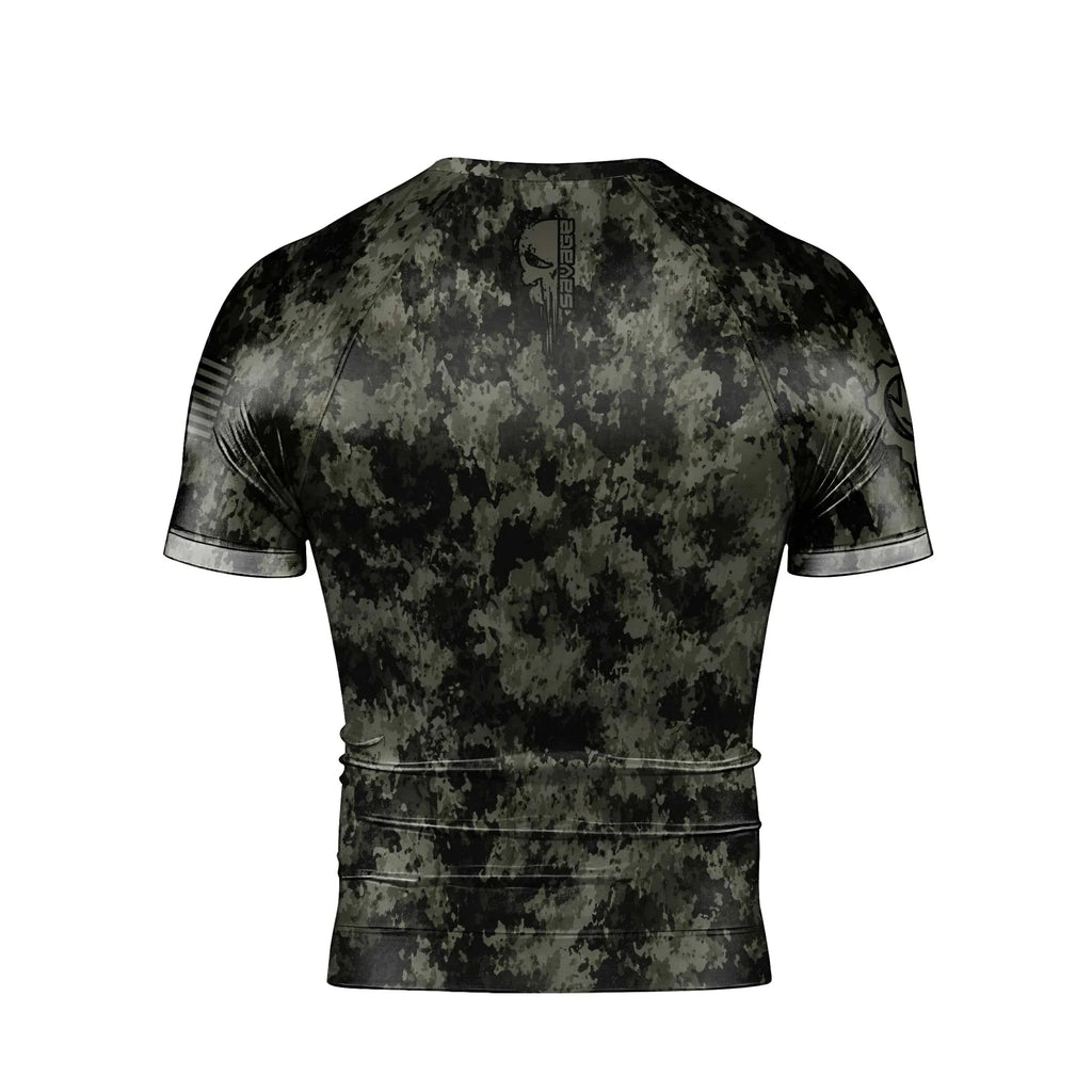 Savage Skull Men's Short Sleeve Rash Guard