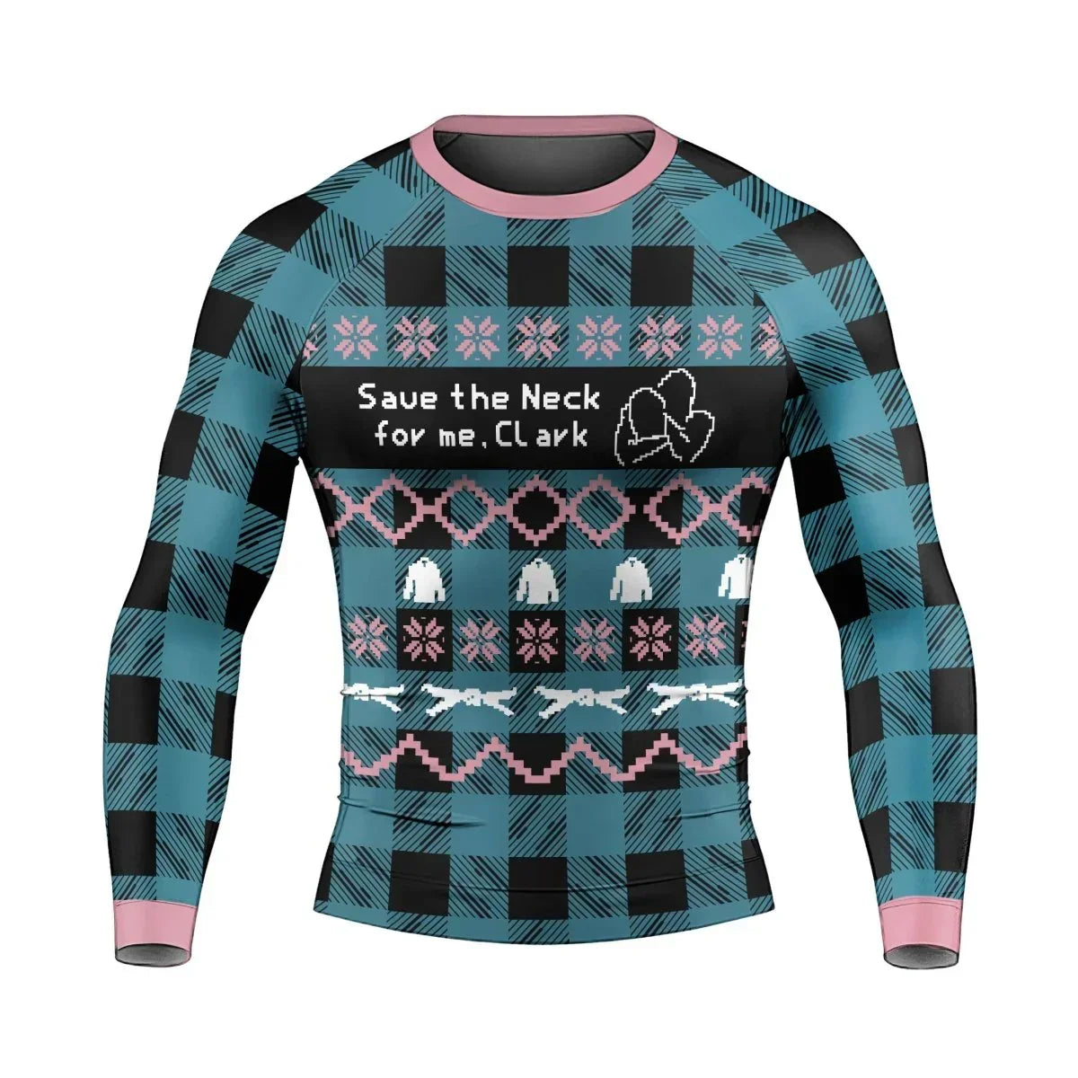 Save The Neck For Me Men's Long Sleeve Rash Guard