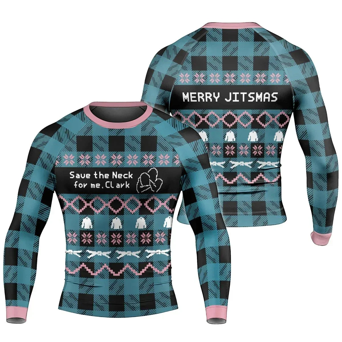 Save The Neck For Me Men's Long Sleeve Rash Guard