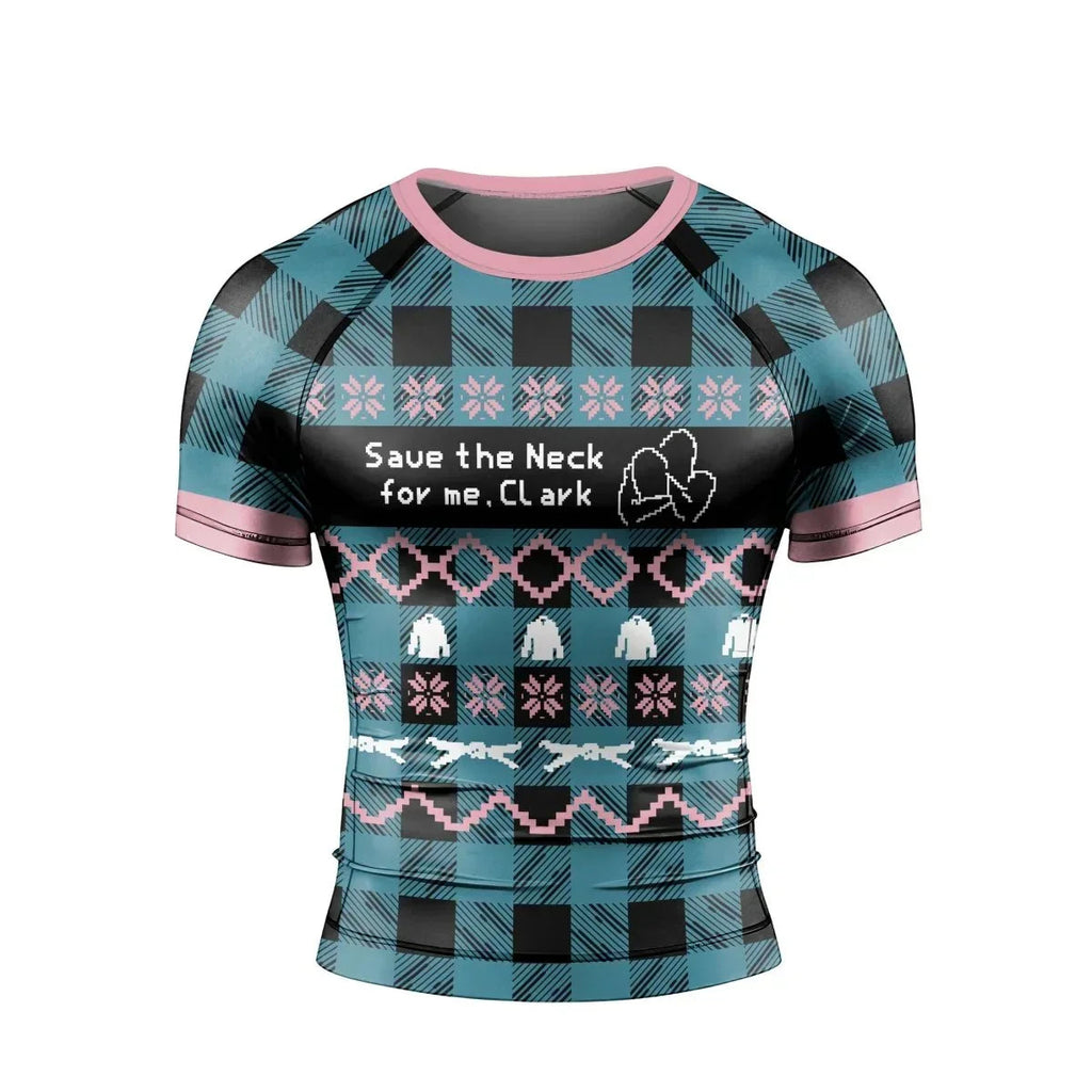Save The Neck For Me Men's Short Sleeve Rash Guard