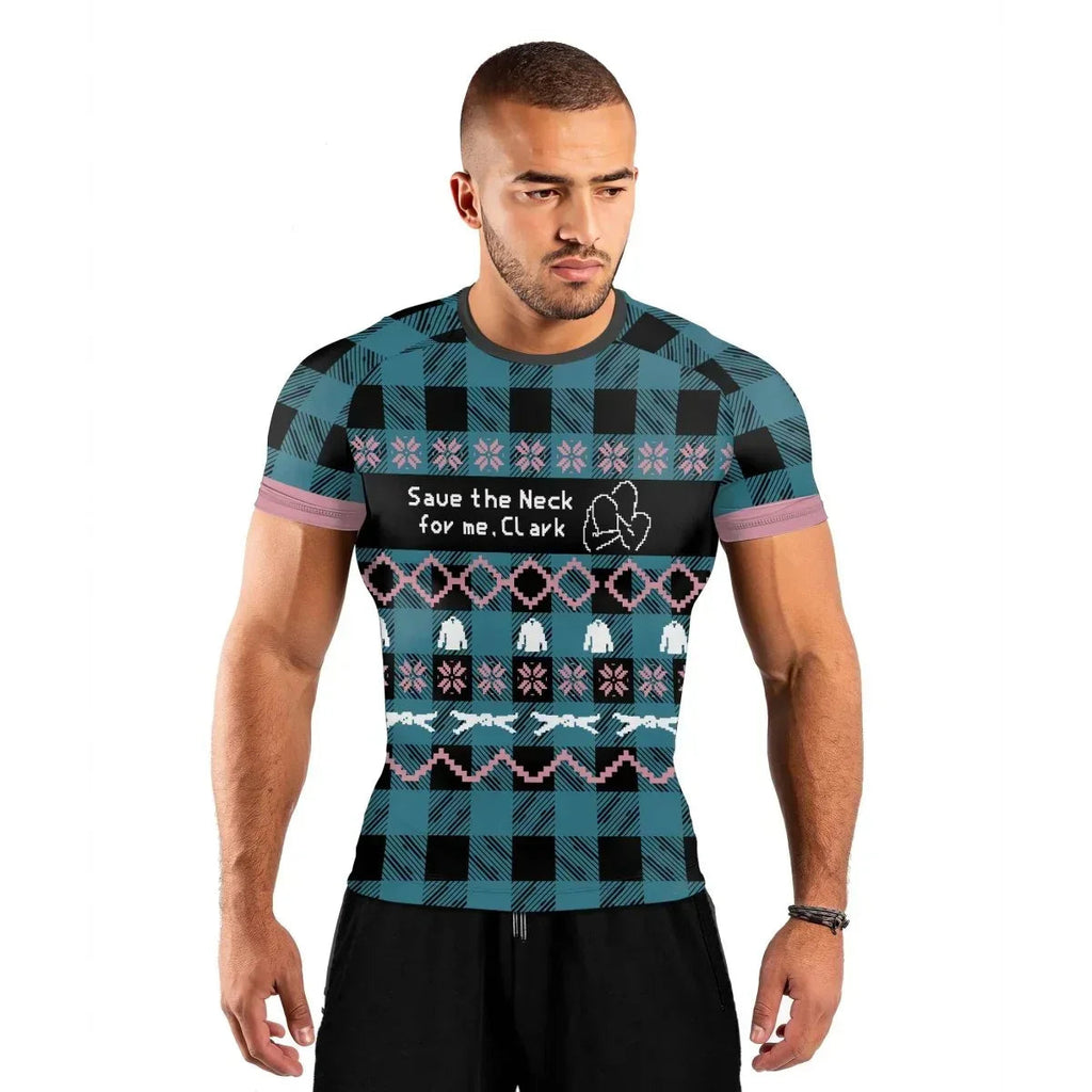 Save The Neck For Me Men's Short Sleeve Rash Guard