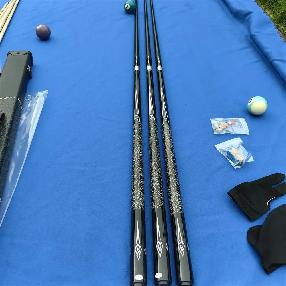 2026 New Pool Cue 1/2 Split 9.5/11.5/13mm Tip | High-Tech Carbon Paint | Pro for 9-Ball/8-Ball/American Snooker