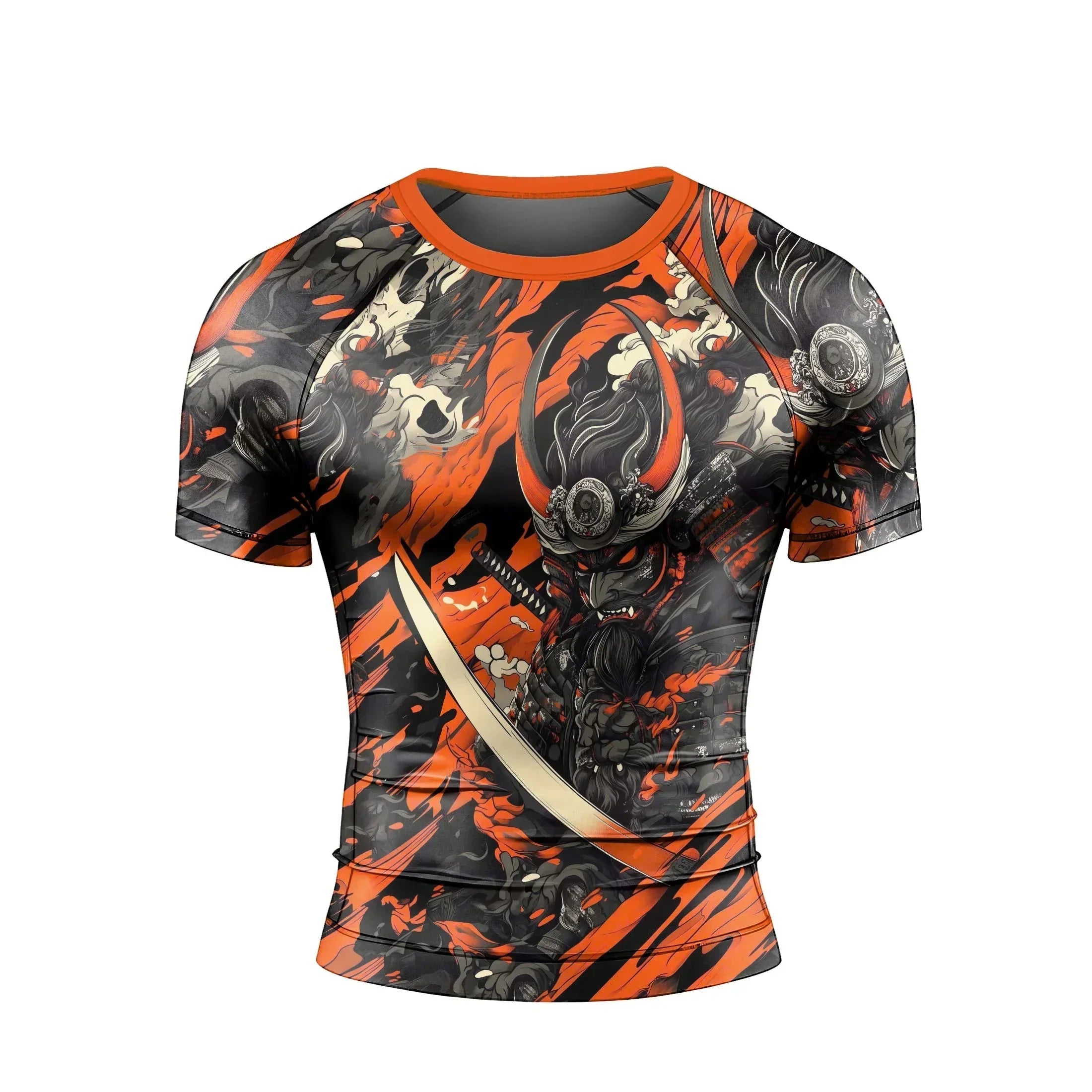Shadow Oni Flame Men's Short Sleeve Rash Guard