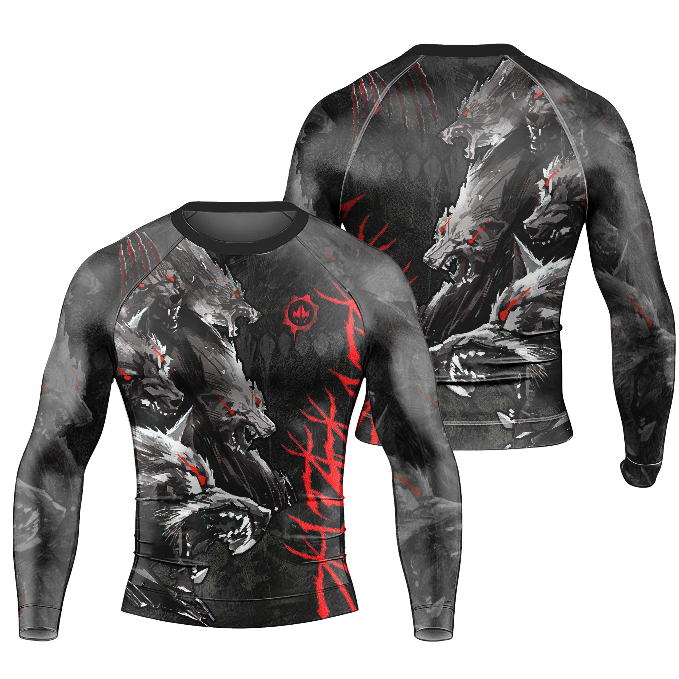 Shadow Wolf Clan Men's Long Sleeve Rash Guard
