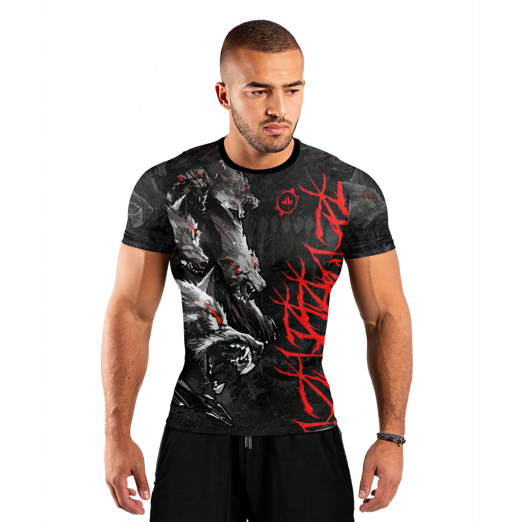 Shadow Wolf Clan Men's Short Sleeve Rash Guard