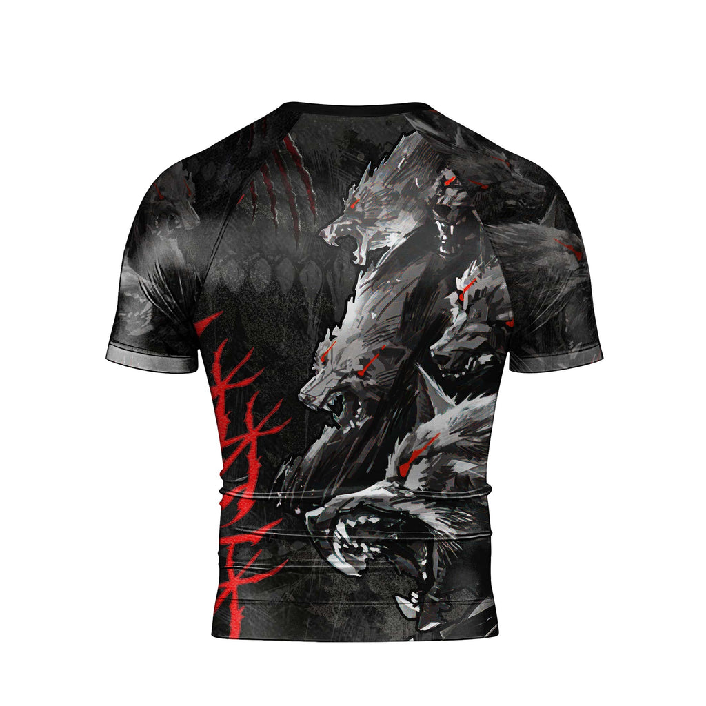 Shadow Wolf Clan Men's Short Sleeve Rash Guard