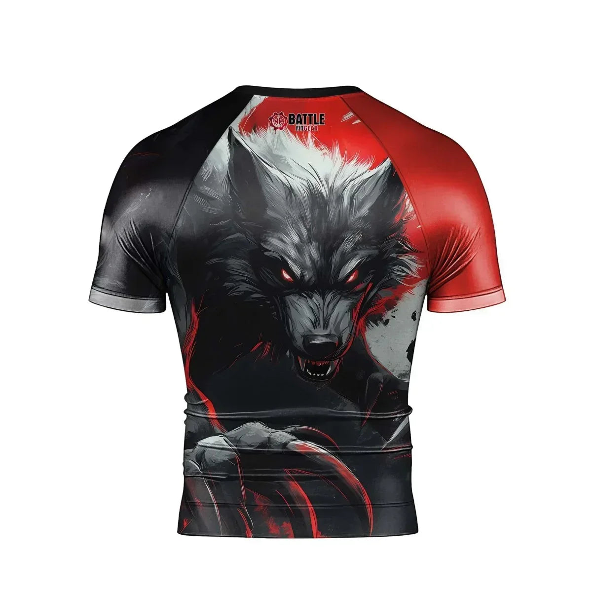 Shadow Wolf Men's Short Sleeve Rash Guard