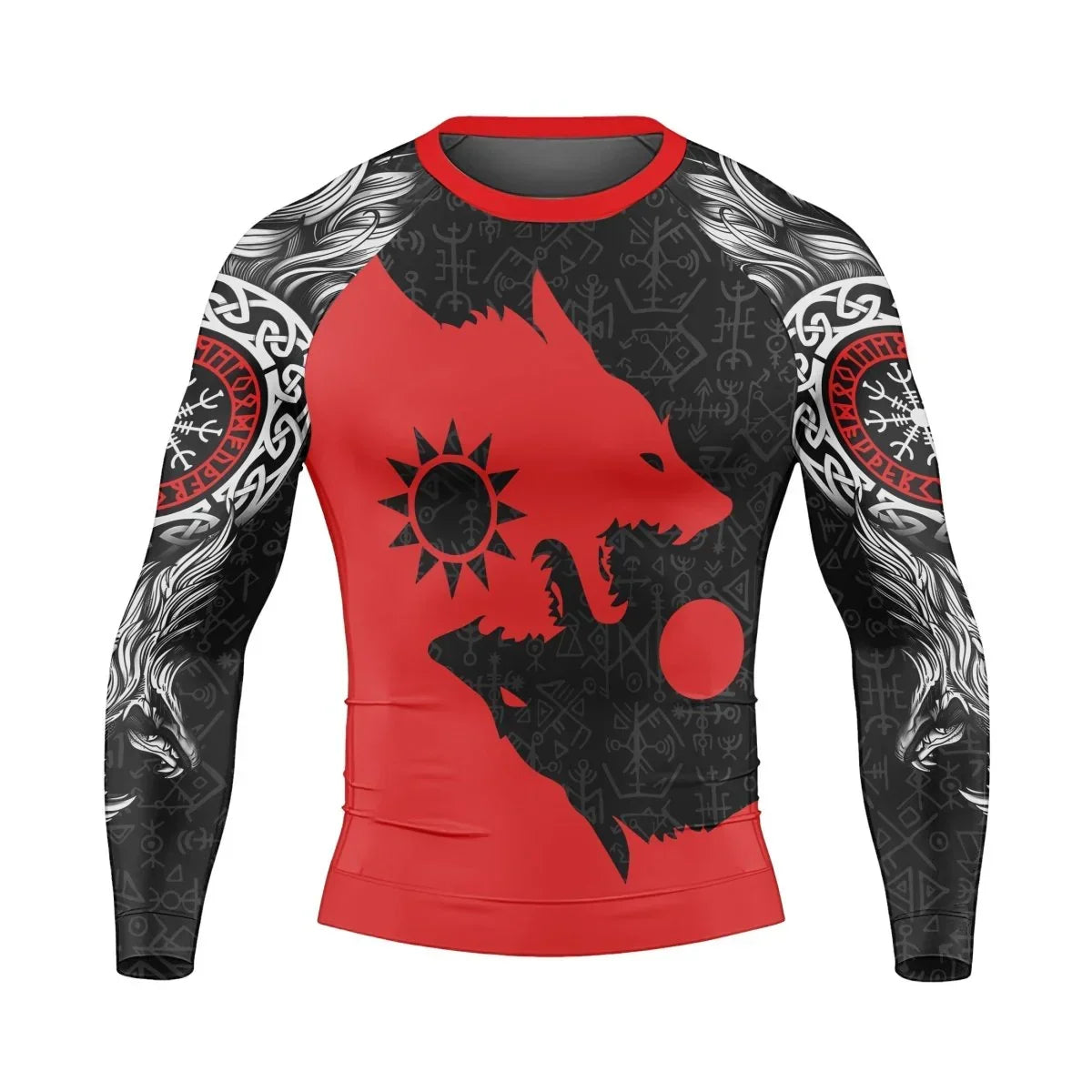 Sköll and Hati Men's Long Sleeve Rash Guard