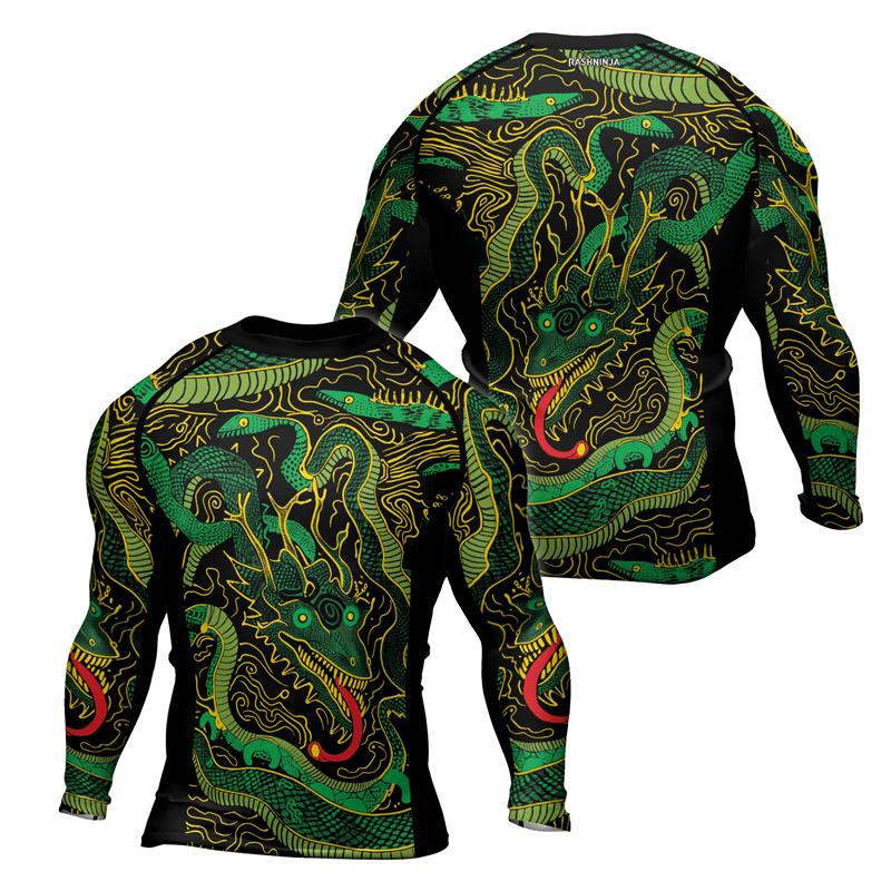 Rashninja Lizard Wizard Men's Long Sleeve Rash Guard