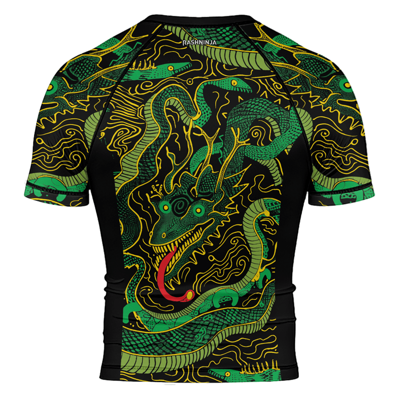 Rashninja Lizard Wizard Men's Short Sleeve Rash Guard