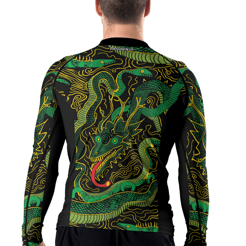 Rashninja Lizard Wizard Men's Long Sleeve Rash Guard