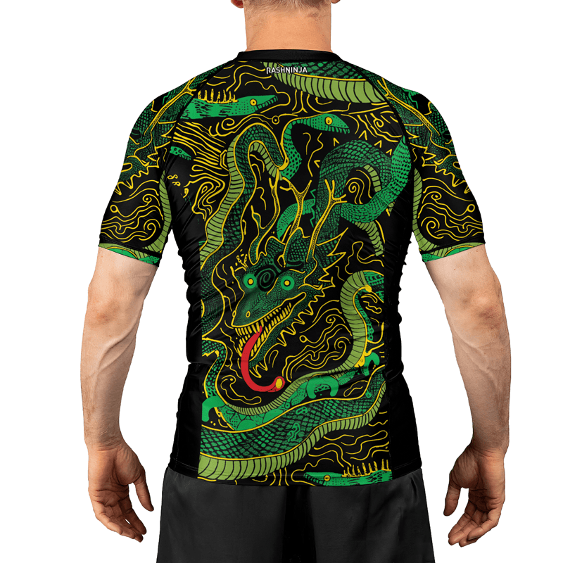 Rashninja Lizard Wizard Men's Short Sleeve Rash Guard