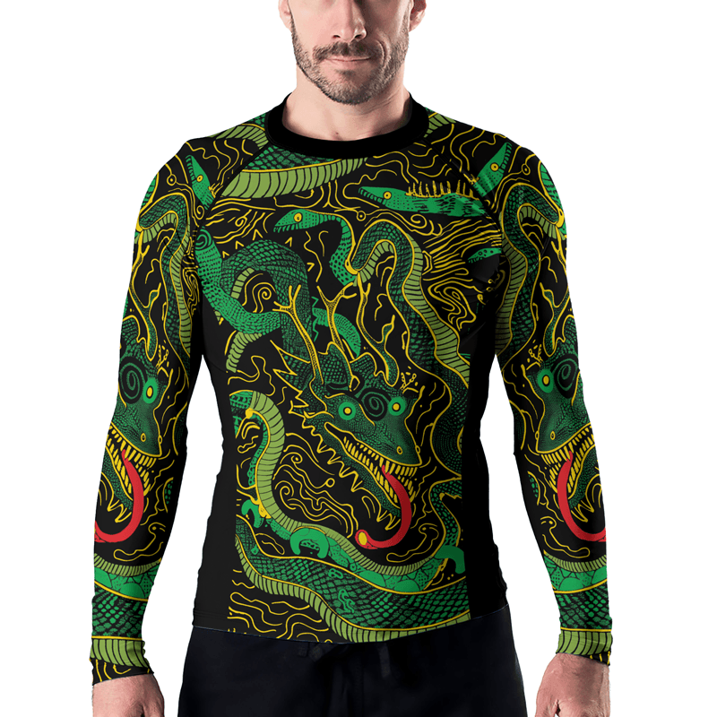 Rashninja Lizard Wizard Men's Long Sleeve Rash Guard