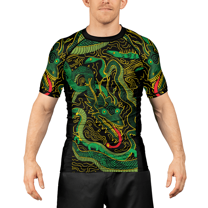 Rashninja Lizard Wizard Men's Short Sleeve Rash Guard