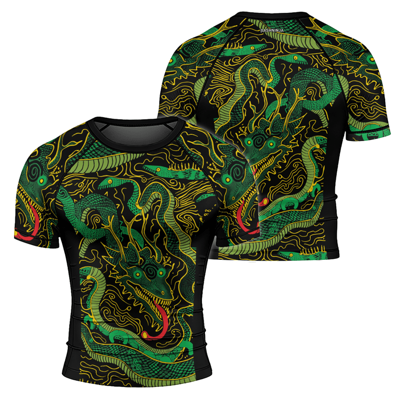 Rashninja Lizard Wizard Men's Short Sleeve Rash Guard