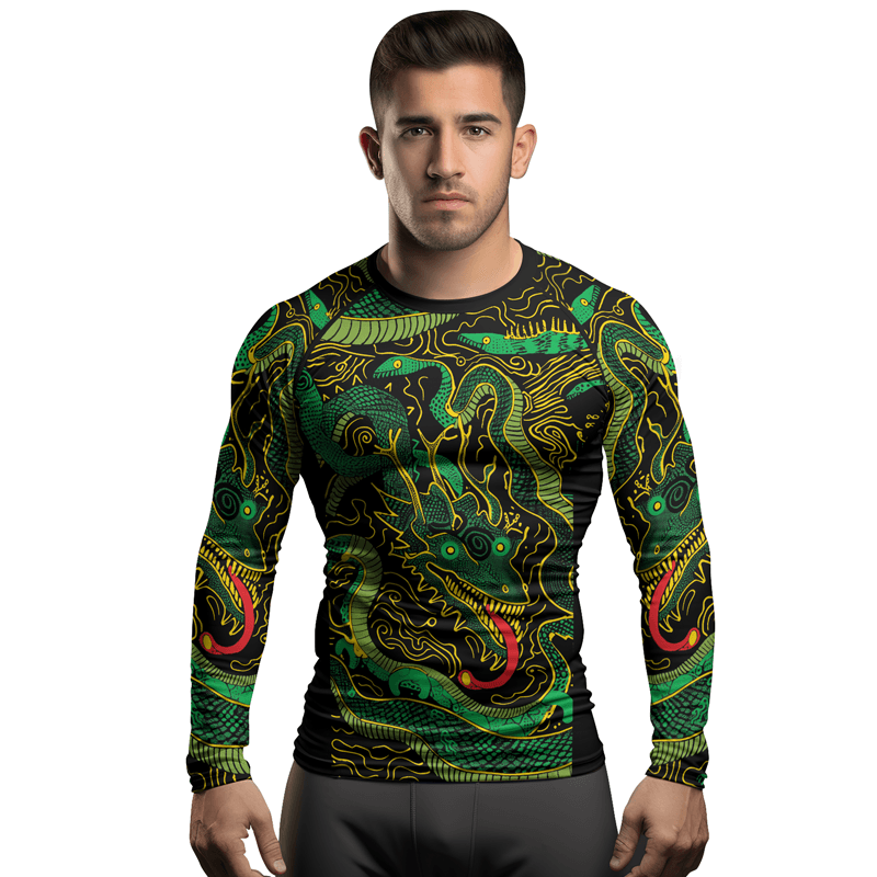 Rashninja Lizard Wizard Men's Long Sleeve Rash Guard