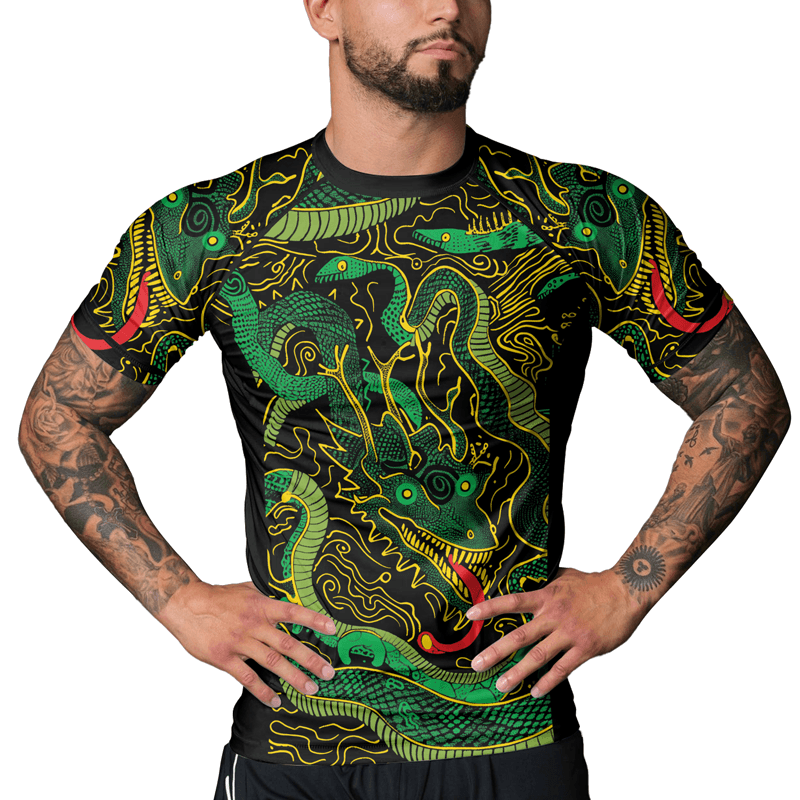 Rashninja Lizard Wizard Men's Short Sleeve Rash Guard