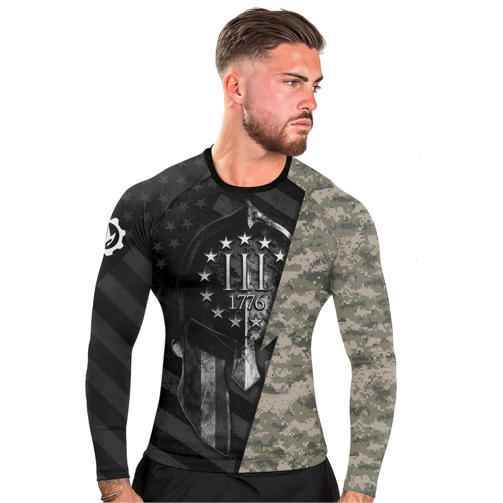 Spartan Army Men's Long Sleeve Rash Guard