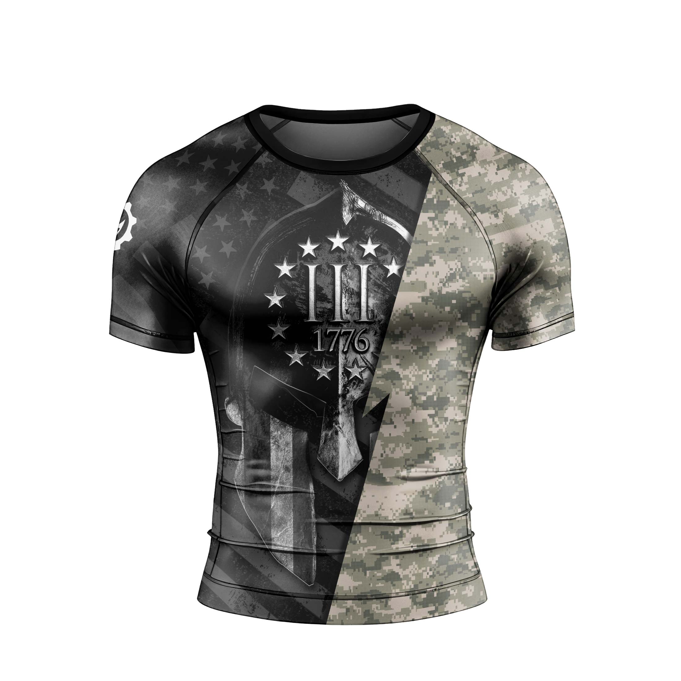 Spartan Army Men's Short Sleeve Rash Guard