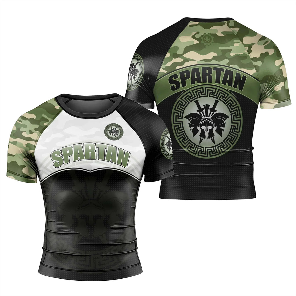 Spartan Camouflage Men's Short Sleeve Rash Guard