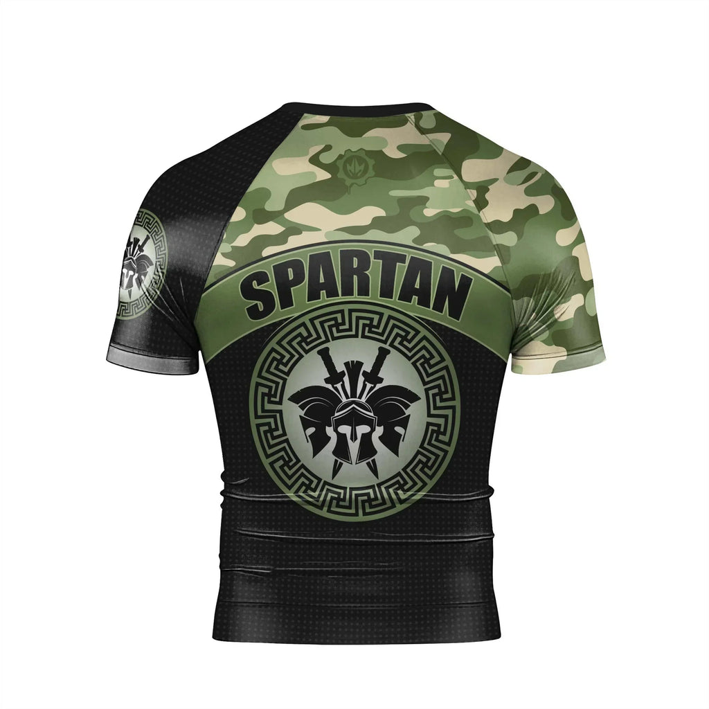 Spartan Camouflage Men's Short Sleeve Rash Guard