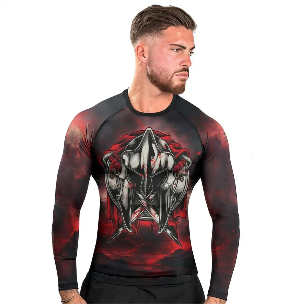 Spartan Mighty Warrior Men's Long Sleeve Rash Guard