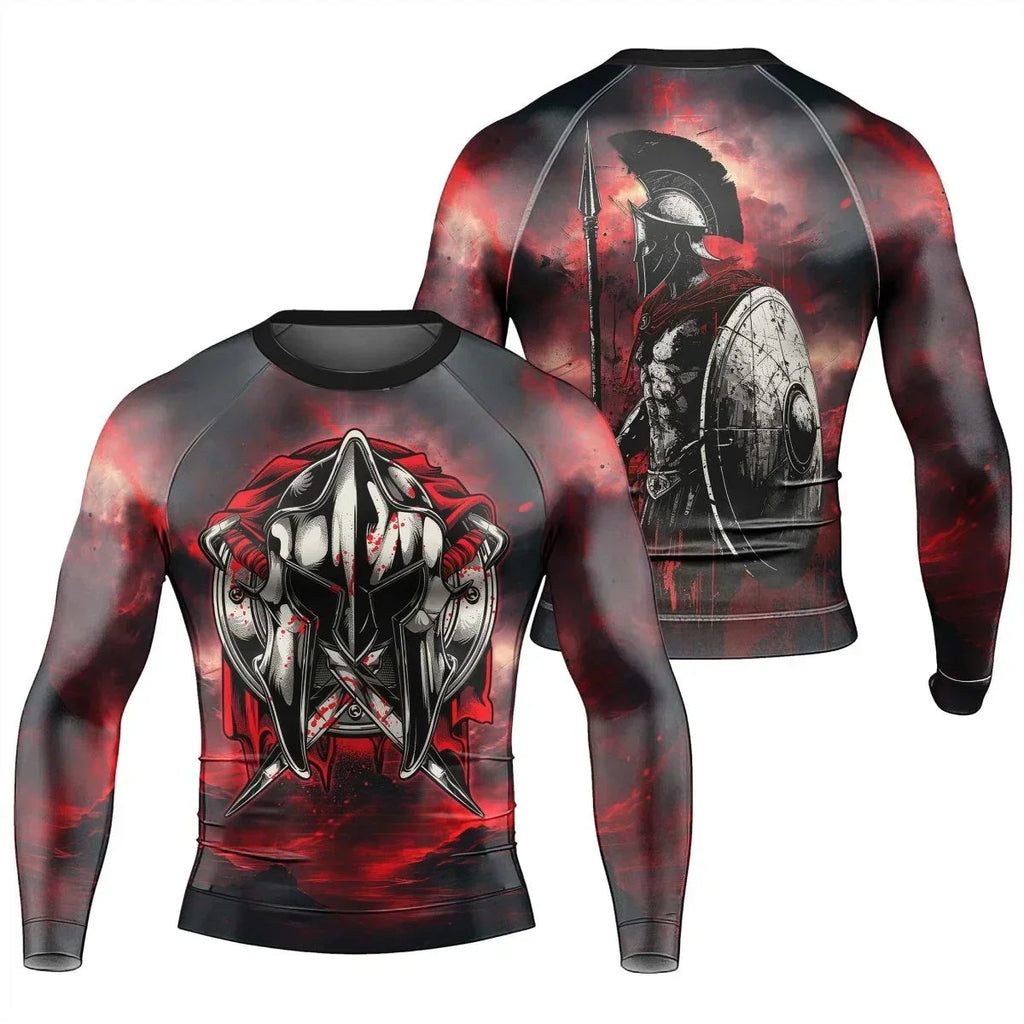 Spartan Mighty Warrior Men's Long Sleeve Rash Guard