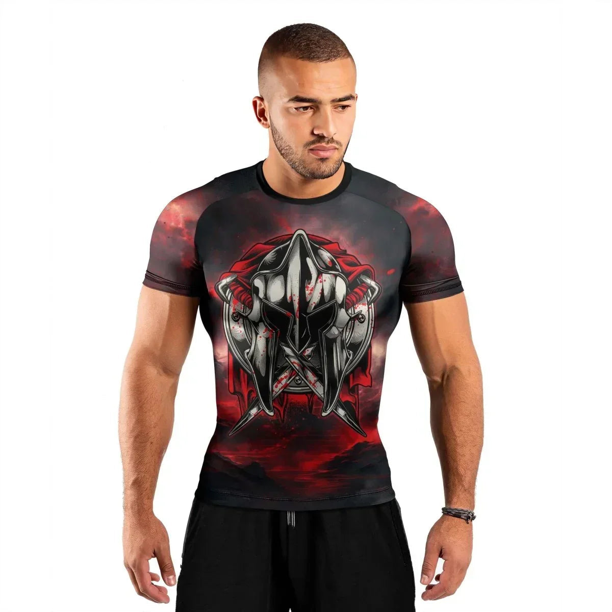 Spartan Mighty Warrior Men's Short Sleeve Rash Guard