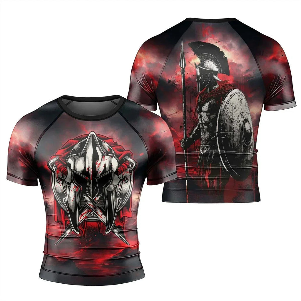 Spartan Mighty Warrior Men's Short Sleeve Rash Guard