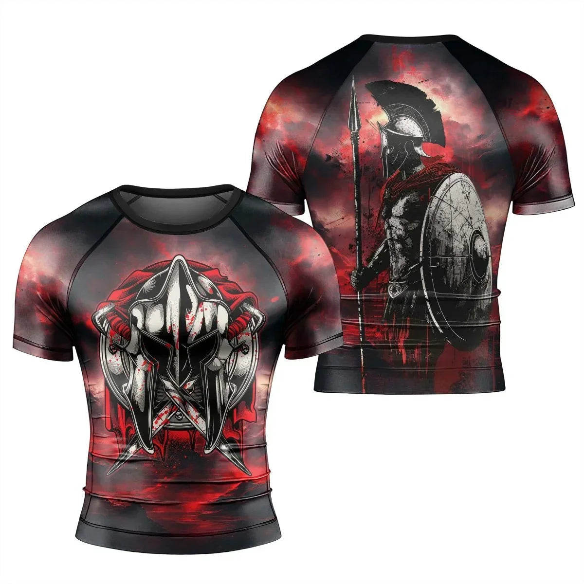 Spartan Mighty Warrior Men's Short Sleeve Rash Guard