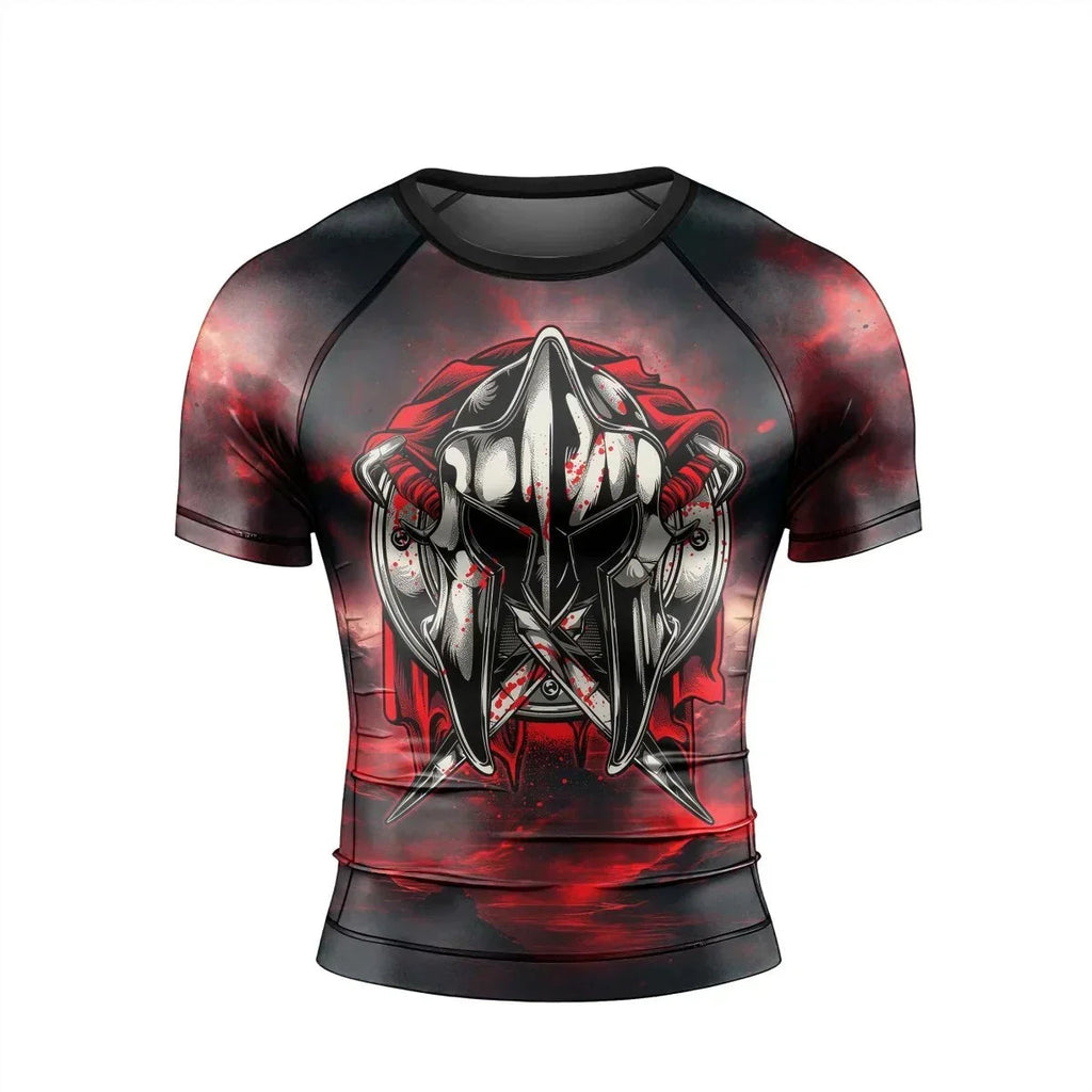 Spartan Mighty Warrior Men's Short Sleeve Rash Guard