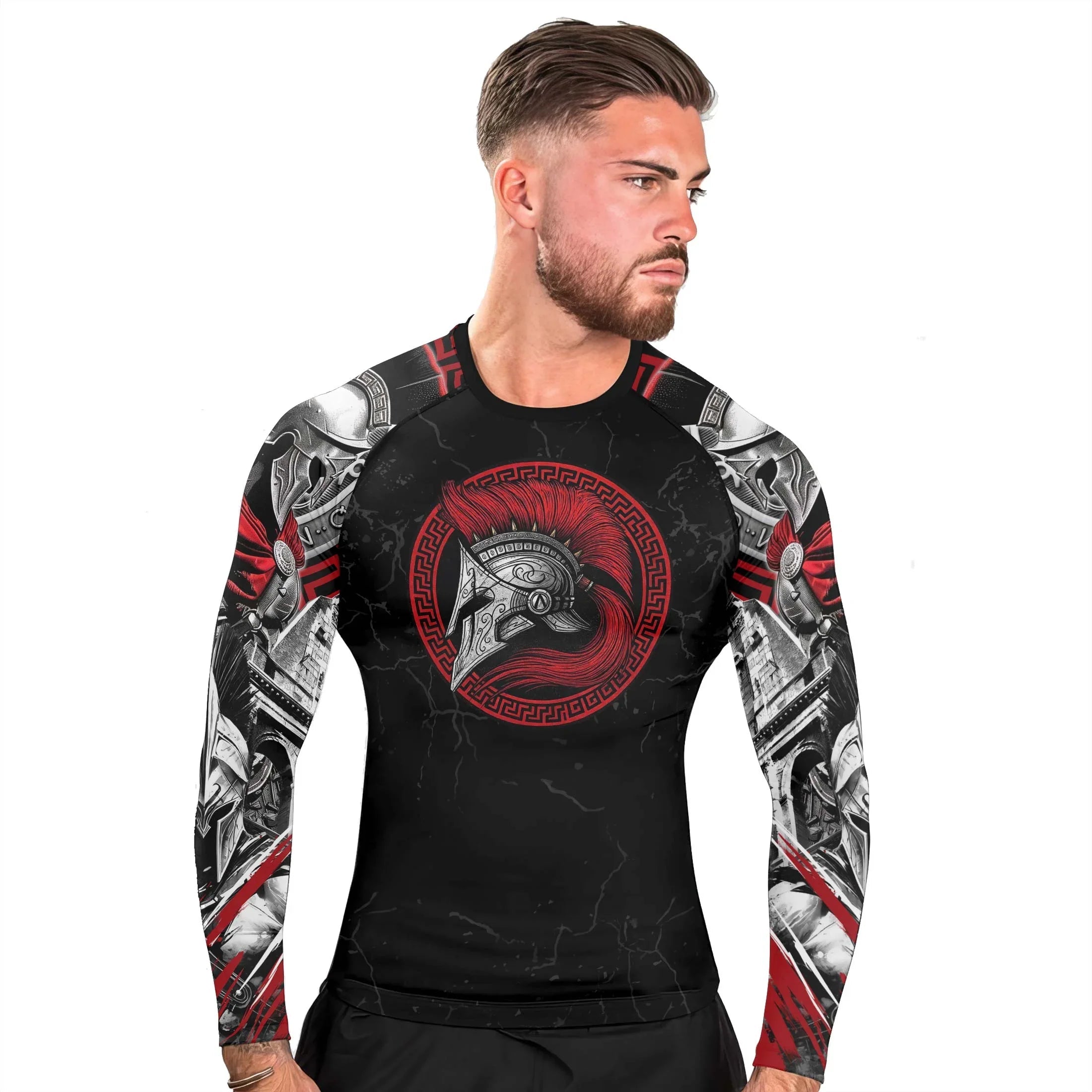 Spartan Warrior Men's Long Sleeve Rash Guard