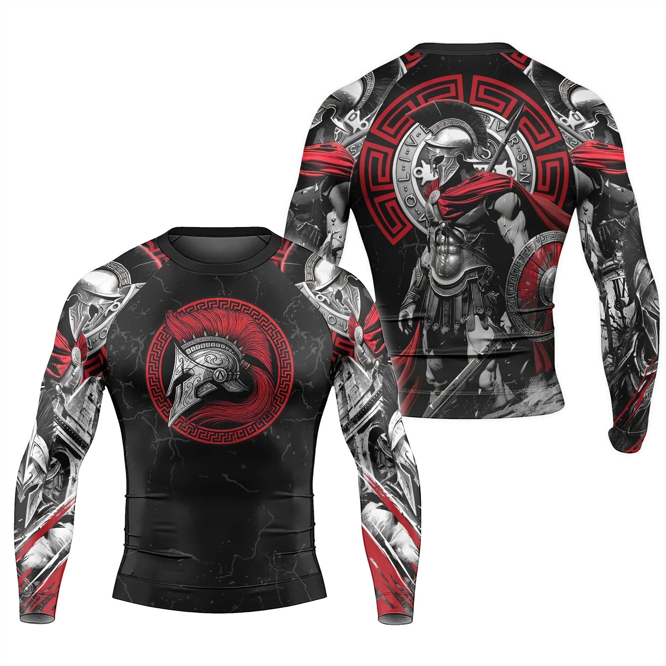 Spartan Warrior Men's Long Sleeve Rash Guard