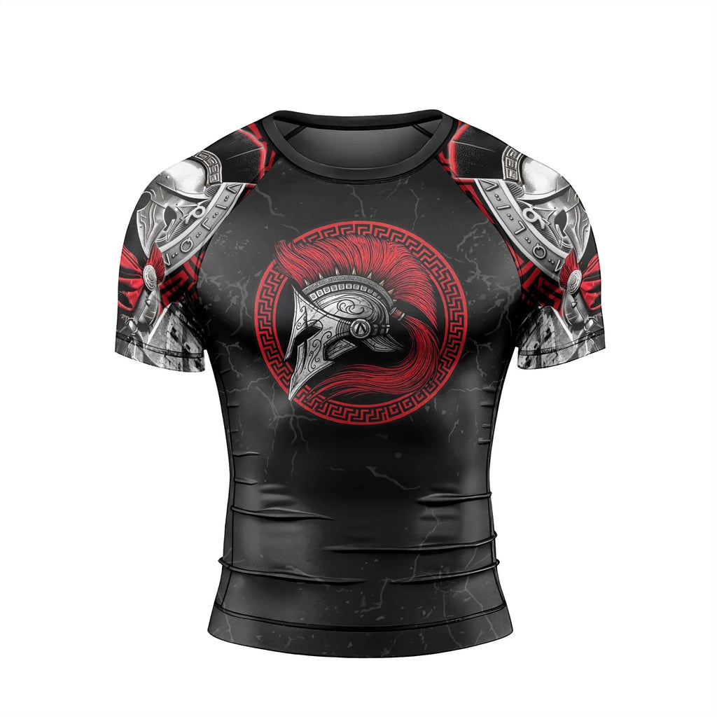 Spartan Warrior Men's Short Sleeve Rash Guard