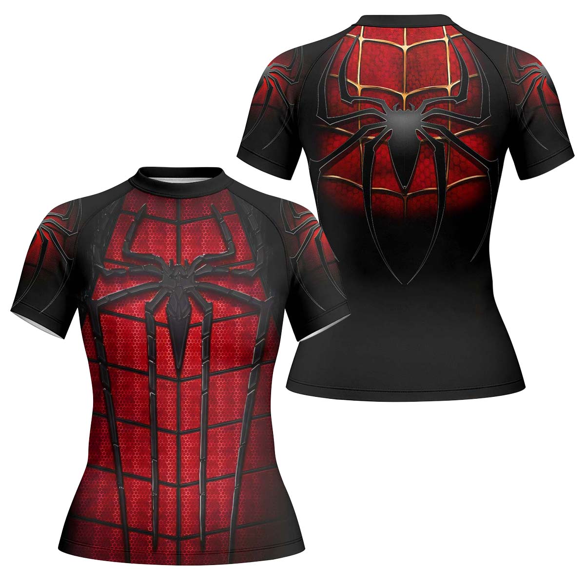 Spider Man Black Red Rash Guard