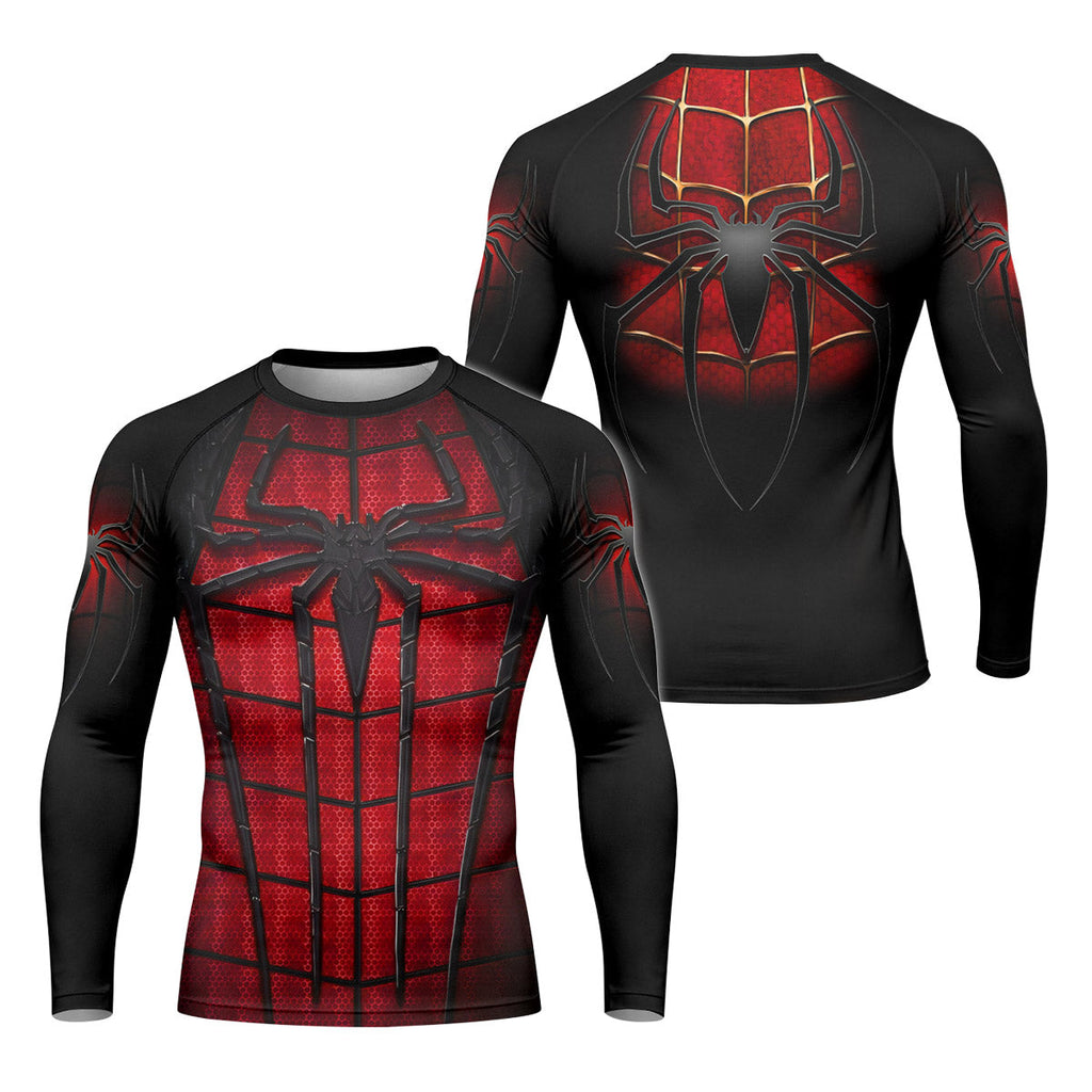 Spider Man Black Red Rash Guard
