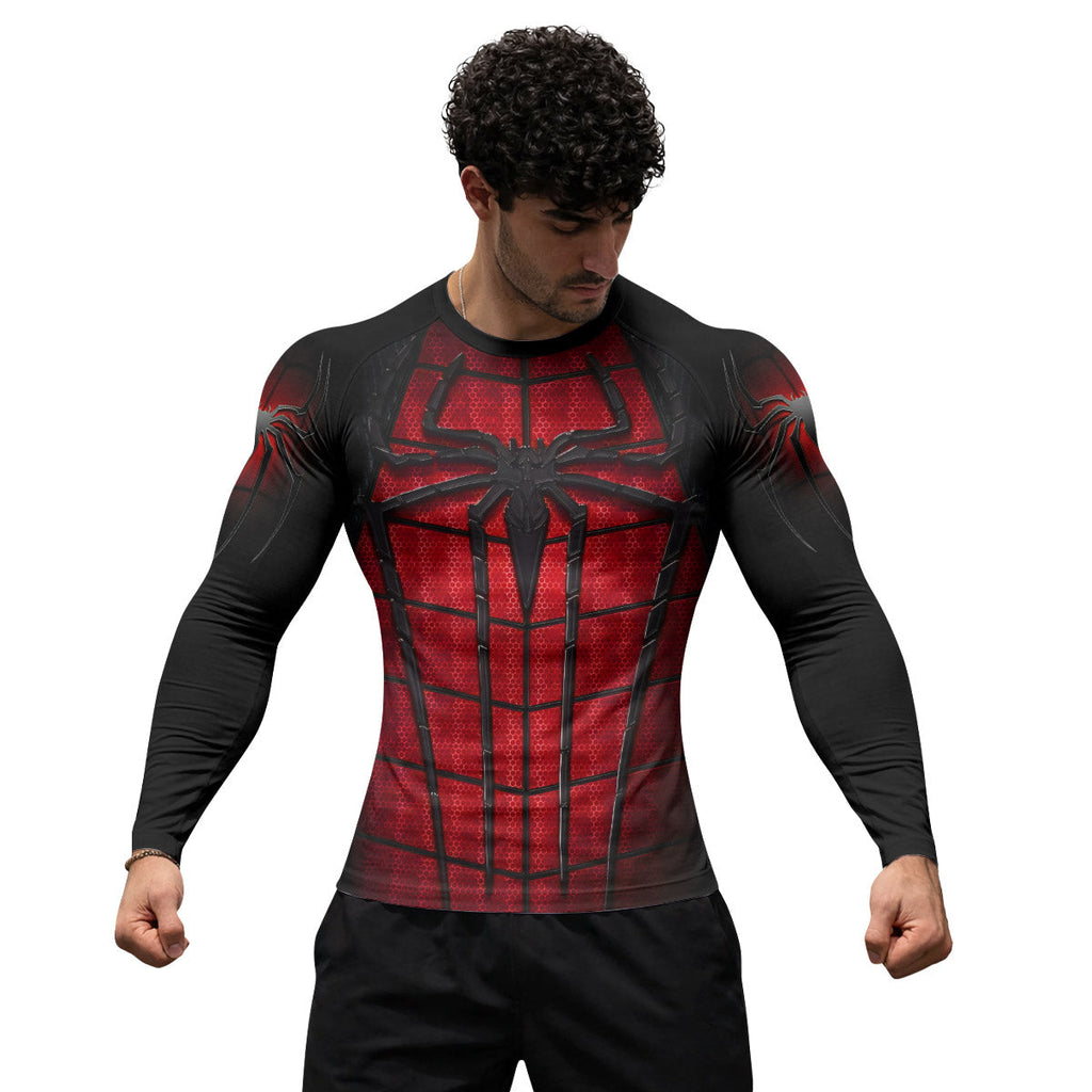 Spider Man Black Red Rash Guard