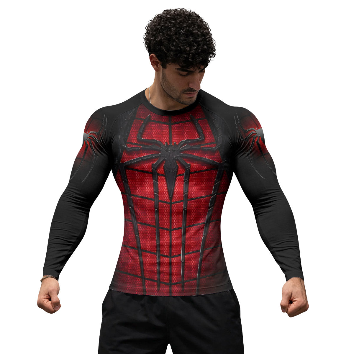 Spider Man Black Red Rash Guard