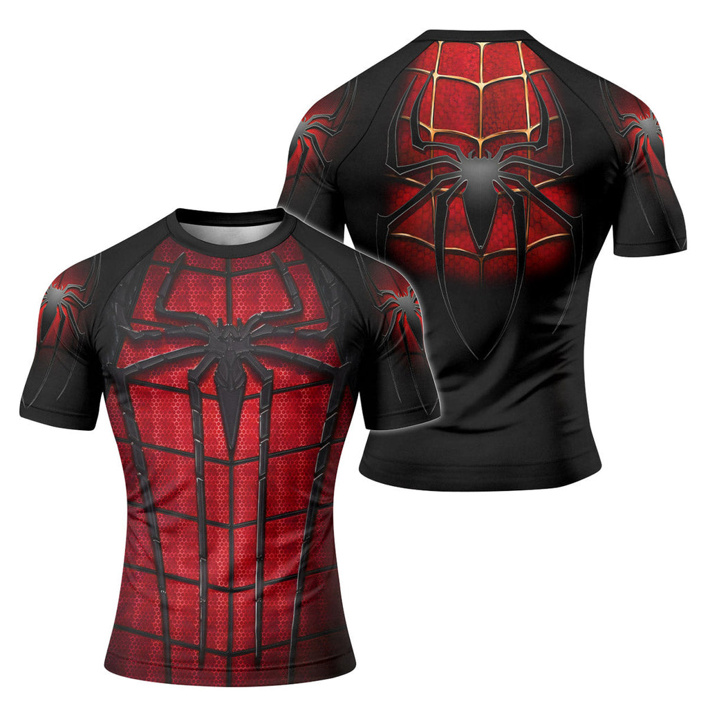 Spider Man Black Red Rash Guard
