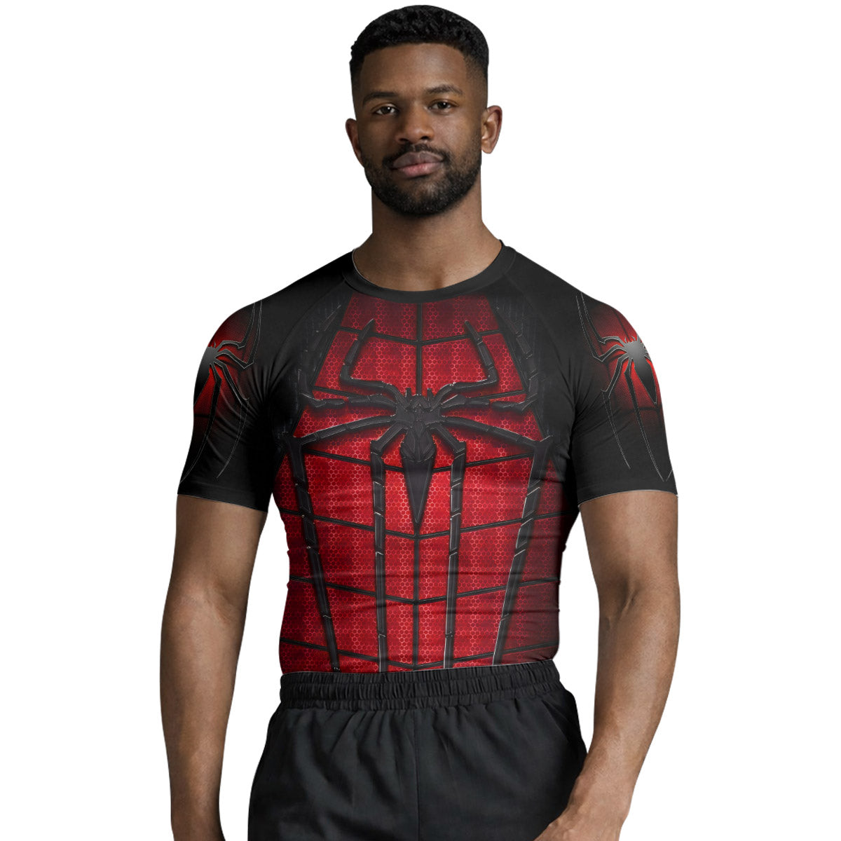 Spider Man Black Red Rash Guard