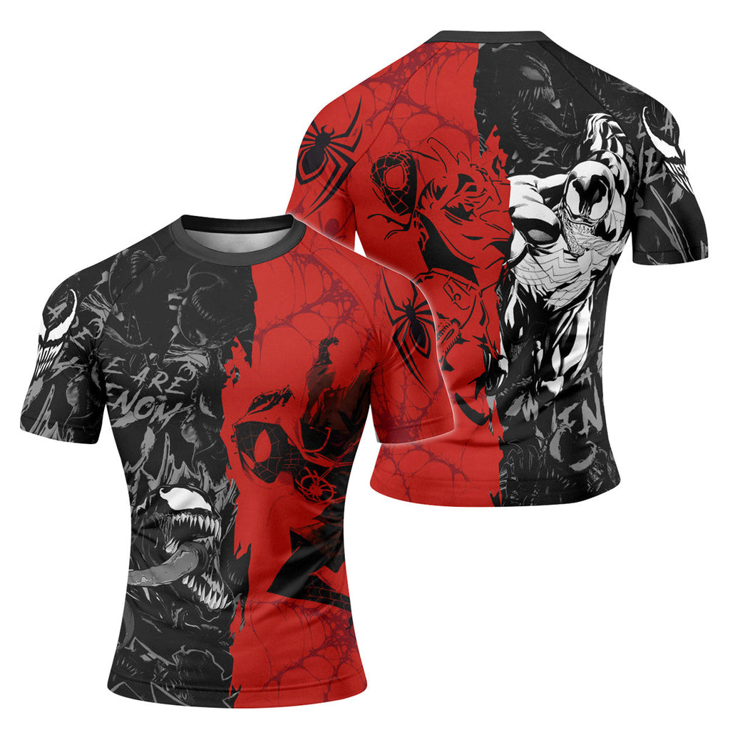 Spider Man Miles Morales And Venom Rash Guard