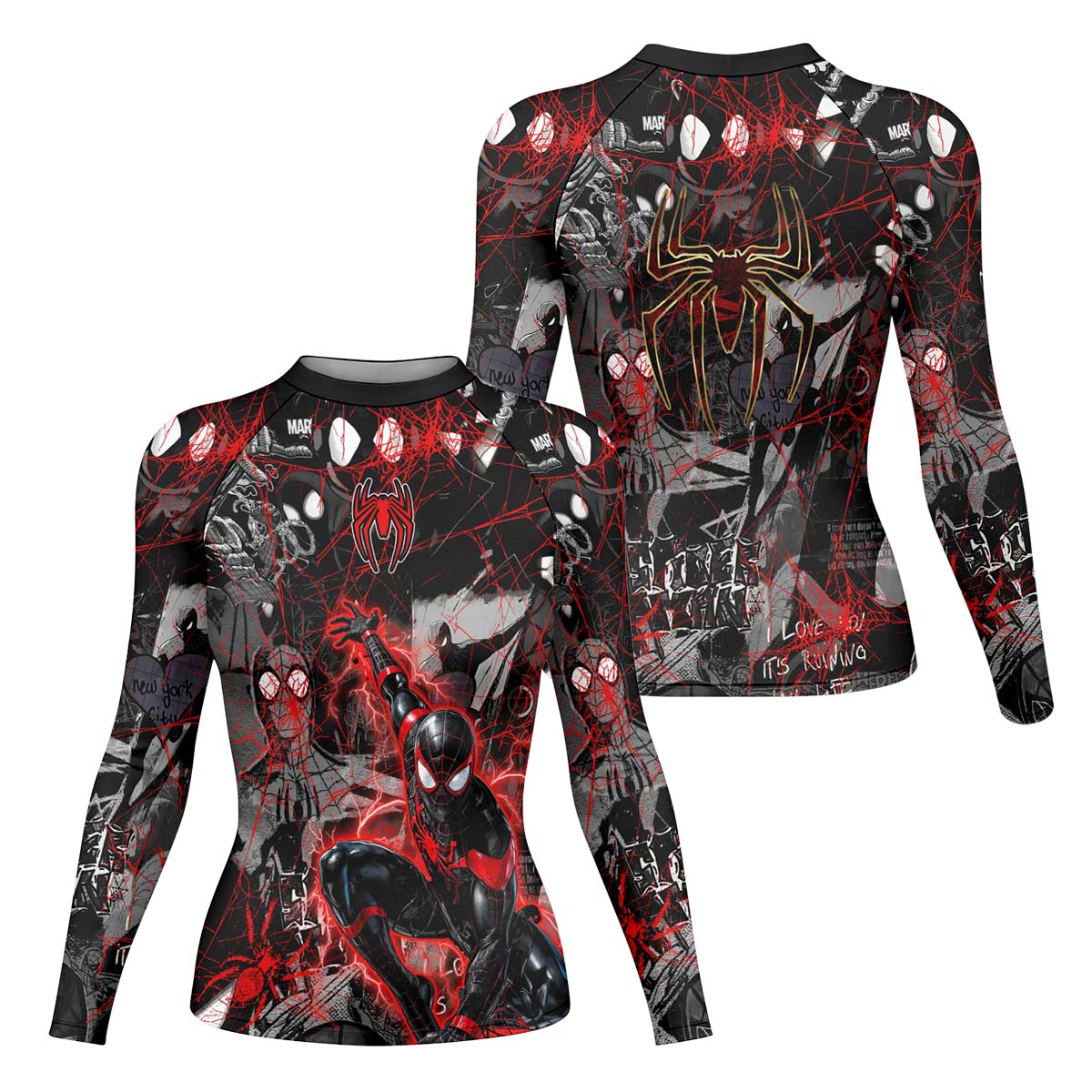 Spider Man Miles Morales Rash Guard