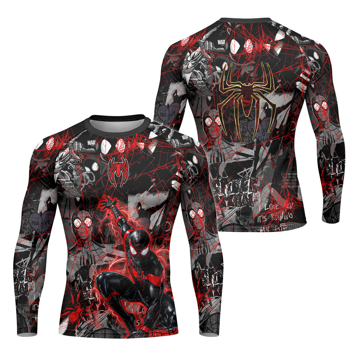 Spider Man Miles Morales Rash Guard