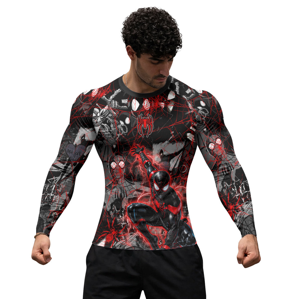 Spider Man Miles Morales Rash Guard