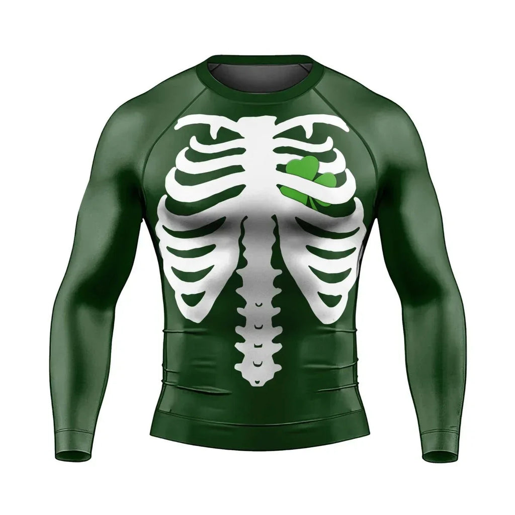 St Patrick's Heart Men's Long Sleeve Rash Guard