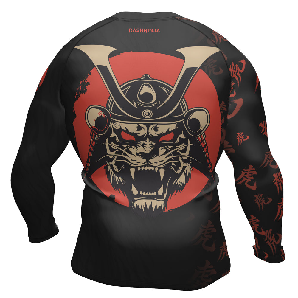 Rashninja Tiger Samurai Men's Long Sleeve Rash Guard