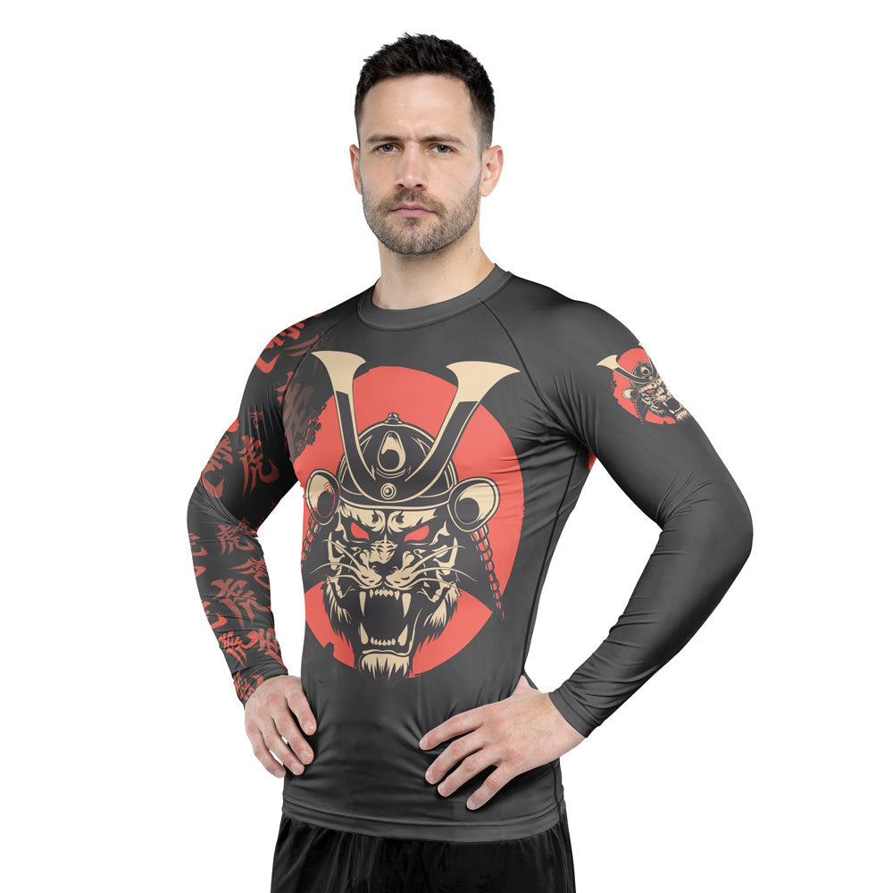 Rashninja Tiger Samurai Men's Long Sleeve Rash Guard